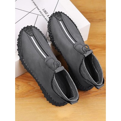 Thick-soled High-top Slip On Shoes